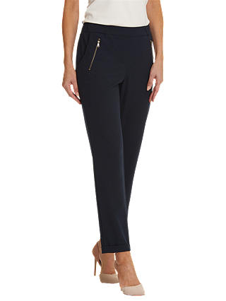 Betty Barclay Pull-On Crepe Trousers, Dark Sky