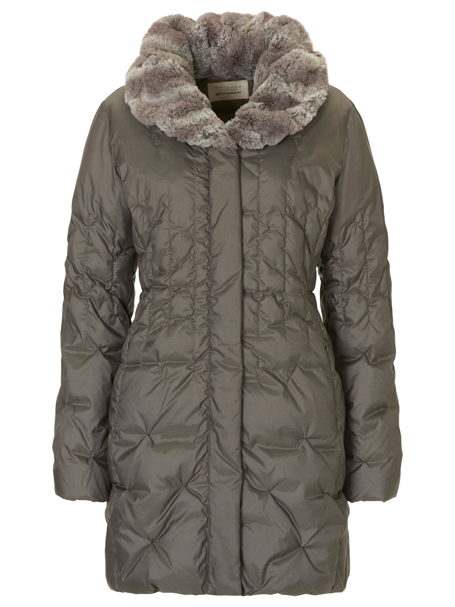 Betty Barclay Down Outdoor Jacket, Earth Grey