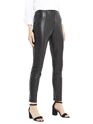 Oasis Faux Leather Stretch Leggings, Black
