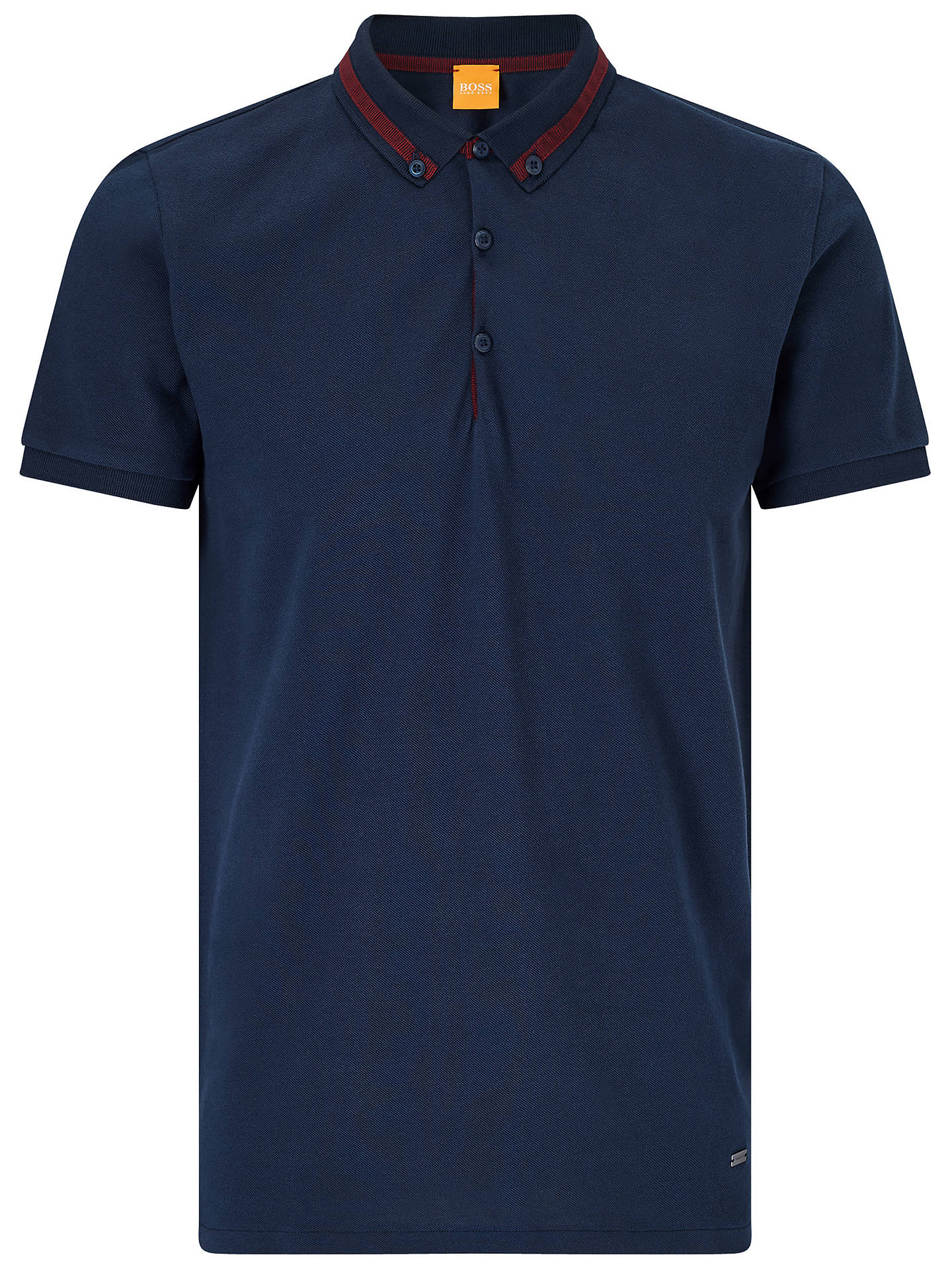 BOSS Orange Pejo Regular Fit Polo Shirt, Dark Blue at John Lewis & Partners