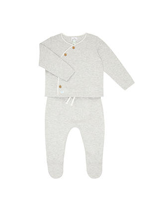 John Lewis & Partners Baby Kimono Top & Leggings Set, Grey