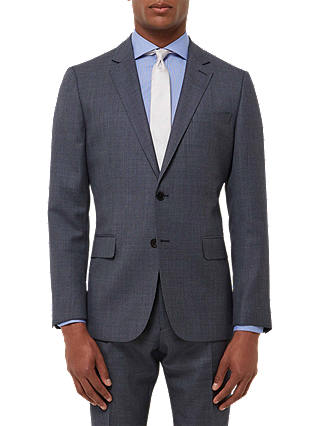 Jaeger Wool Melange Birdseye Regular Fit Suit Jacket, Grey
