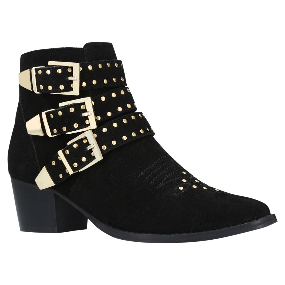 Miss KG Tiger Block Heel Ankle Boots 