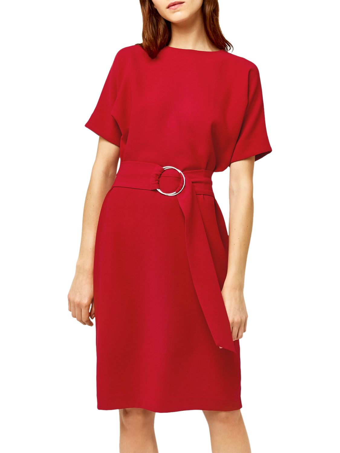 Warehouse O Ring Dress Dark Red At John Lewis Partners