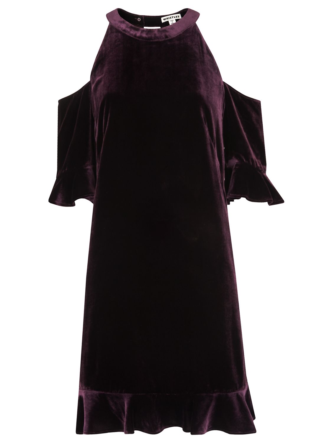 whistles purple velvet dress