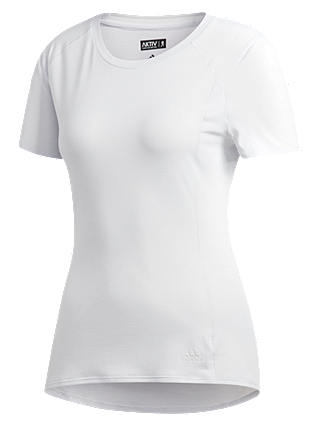 adidas Supernova Short Sleeve Running T-Shirt, Crystal White