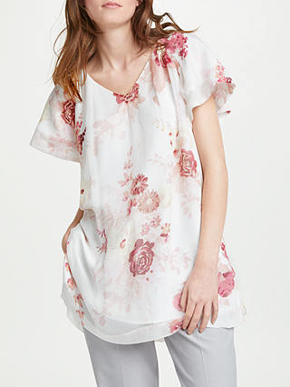 Modern Rarity Full Sleeve Floral Bouquet Top, Ivory