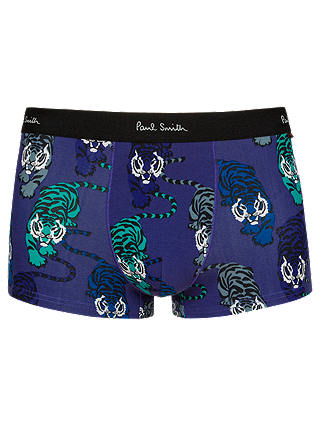 Paul Smith Tiger Print Low Rise Trunks, Navy