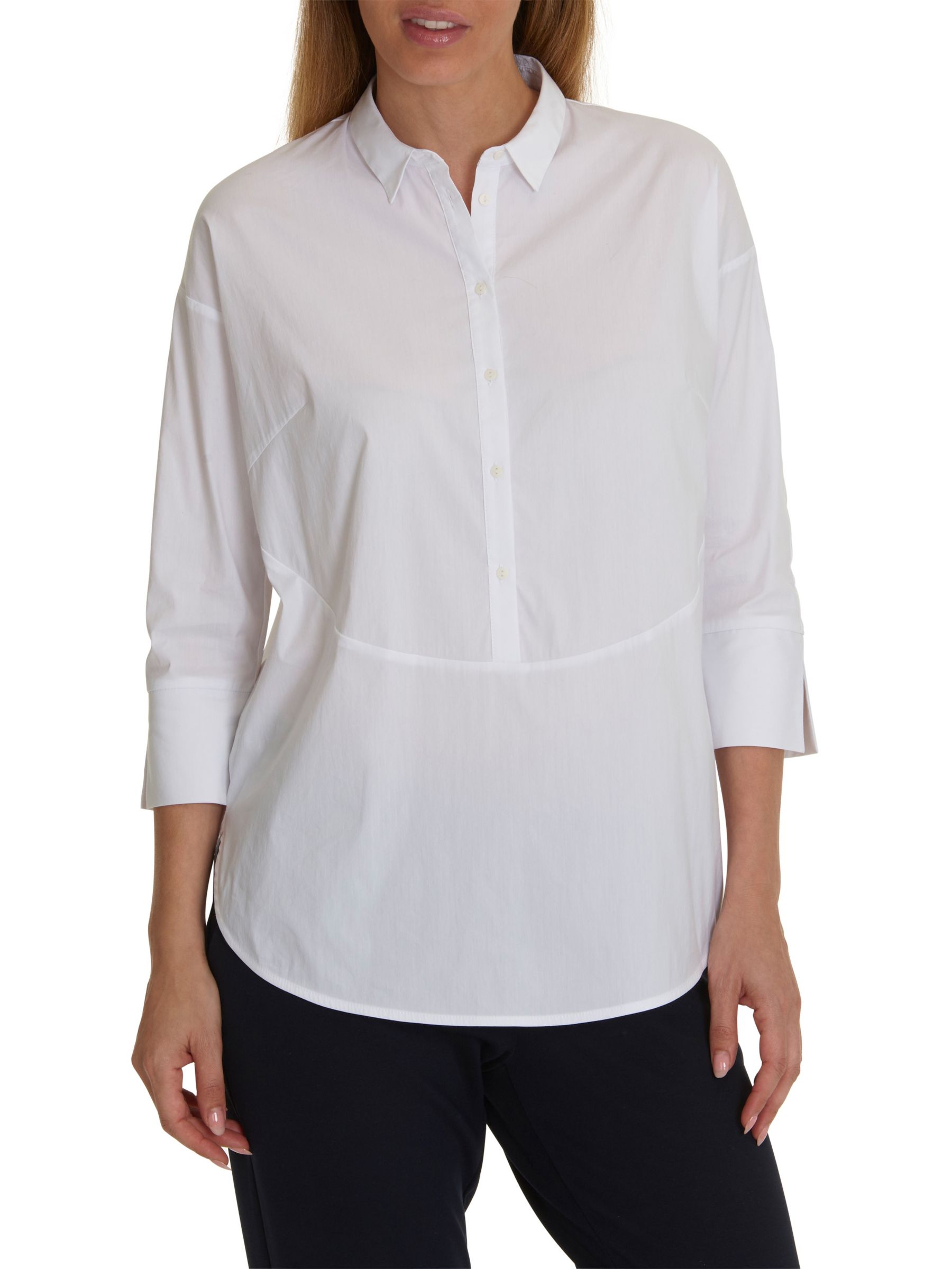 Betty Barclay Long Cotton Shirt, White at John Lewis & Partners