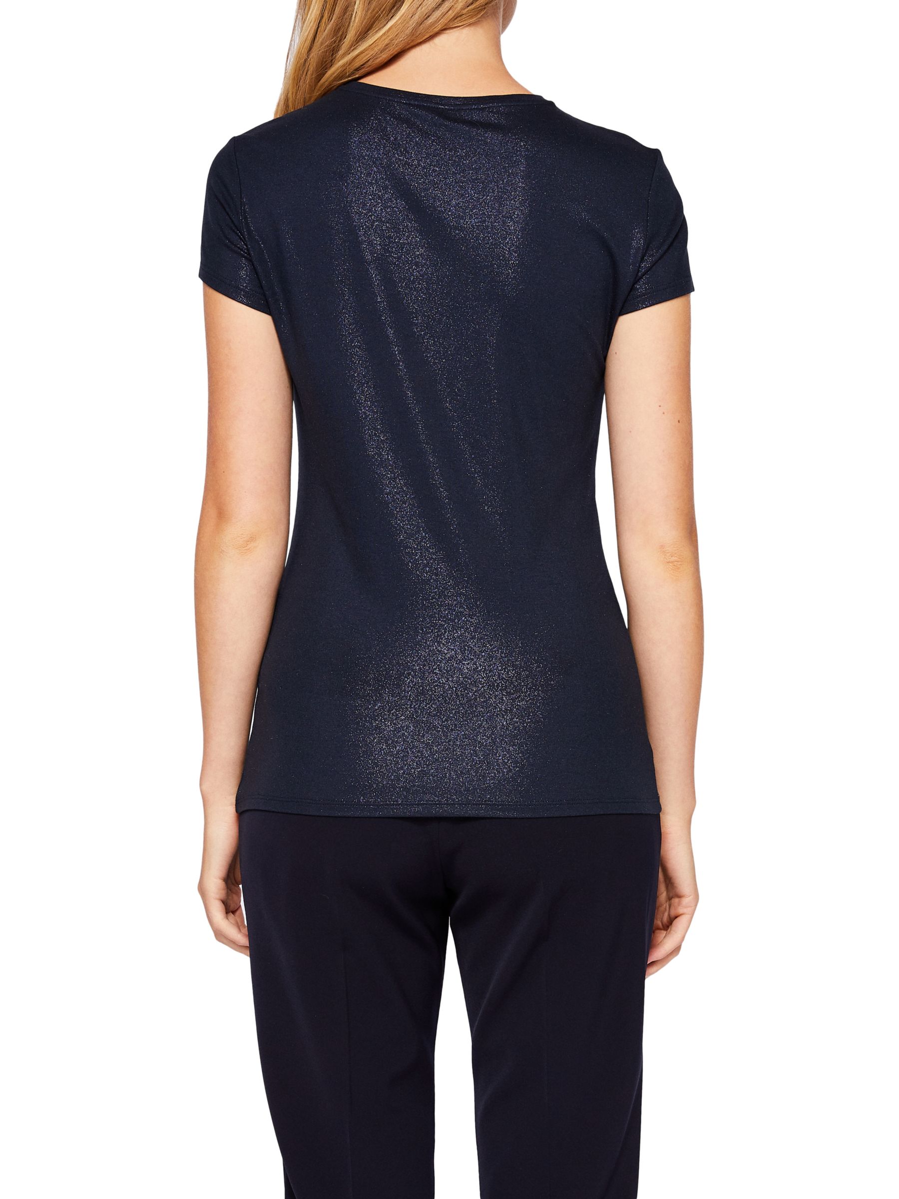 Ted Baker Sparkle Fitted T-Shirt, Navy at John Lewis & Partners