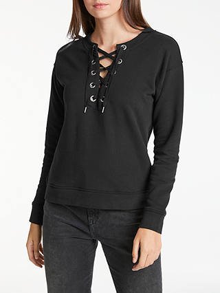Lee Long Sleeve Drawcord Sweatshirt, Black