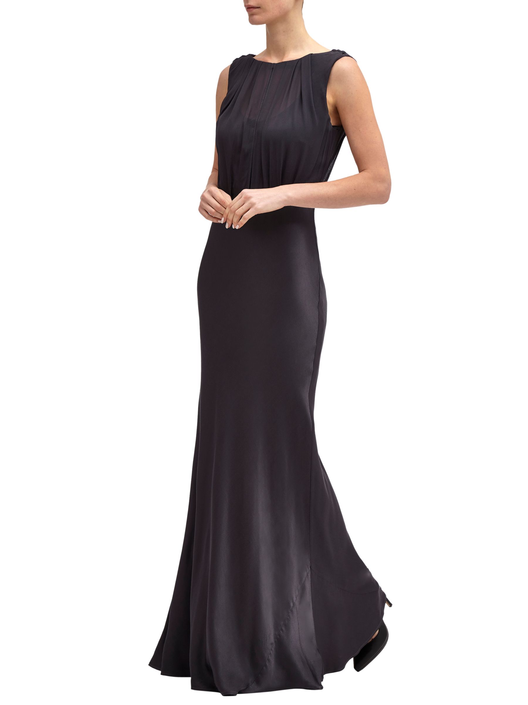 Ghost Hollywood Claudia Dress, Charcoal at John Lewis & Partners