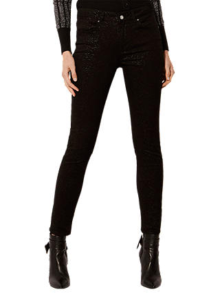 Karen Millen Shimmer Jeans, Black