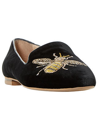 Dune Giorgette Embellished Slipper Loafers, Black