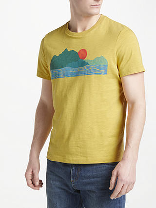 John Lewis & Partners Graphic Landscape T-Shirt, Yellow