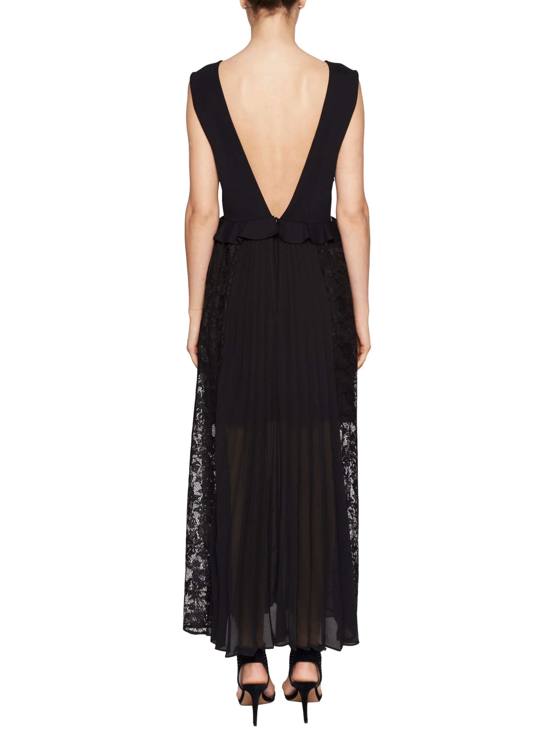 French Connection Angelina Pleated Jersey Dress, Black