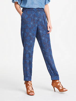 AND/OR Floral Patsy Print Trousers, Indigo