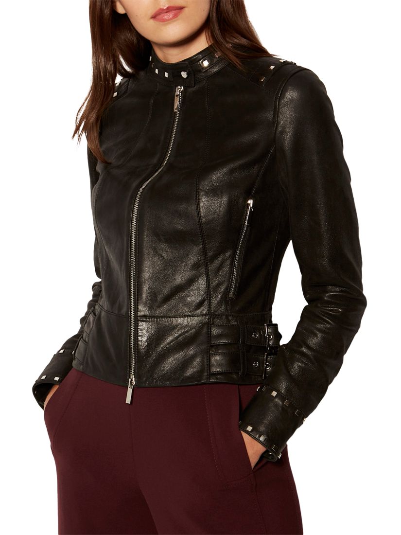 karen millen leather jacket sale