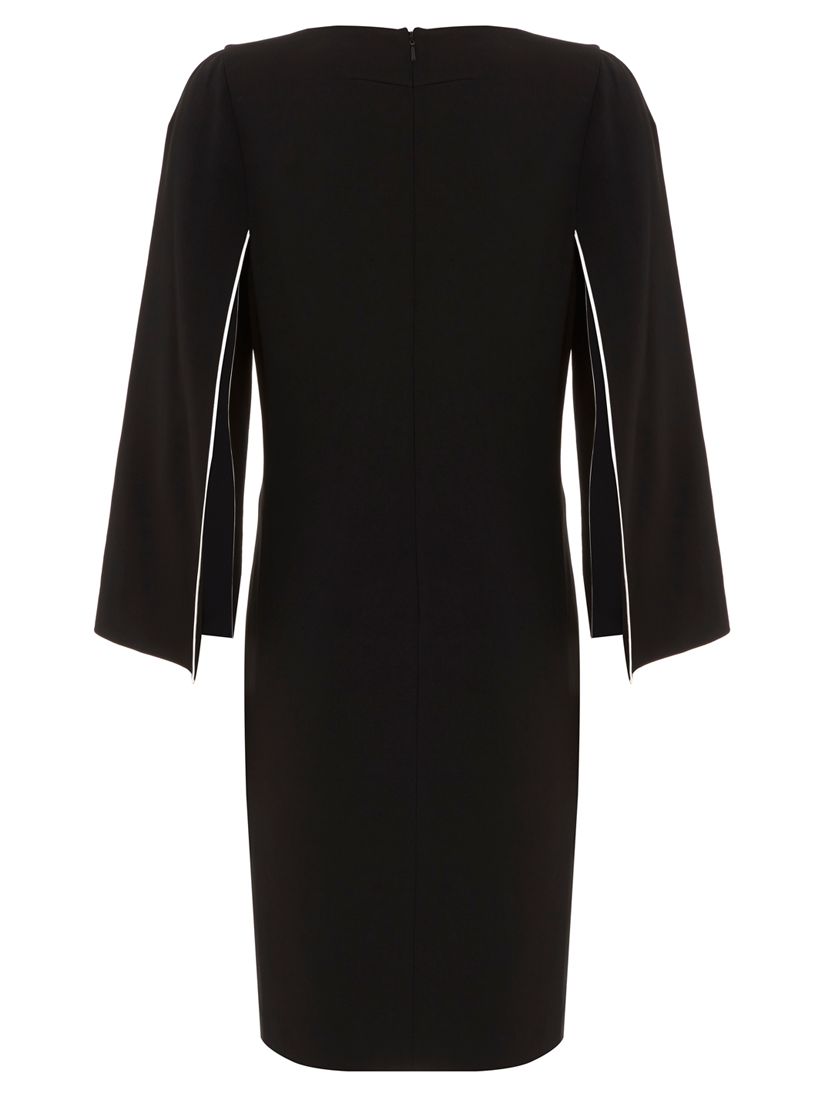 Mint Velvet Cape Dress, Black at John Lewis & Partners