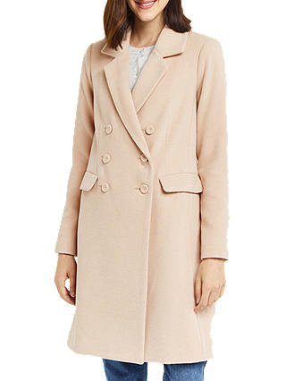 Oasis Clara Double Breasted Coat, Neutral