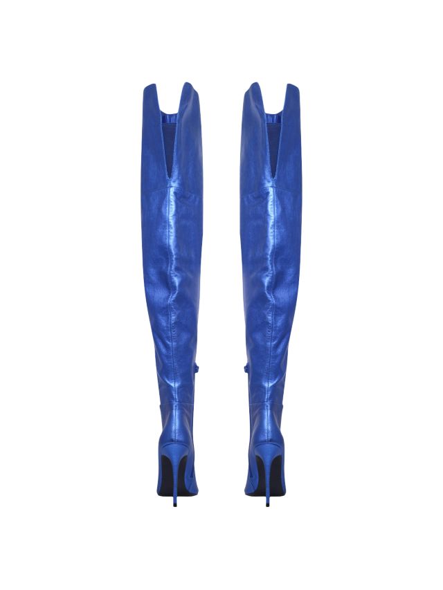 Royal blue over hot sale the knee boots