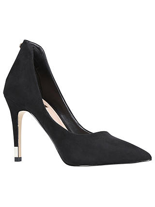 Carvela Atune Pointed Toe Stiletto Heeled Court Shoes, Black
