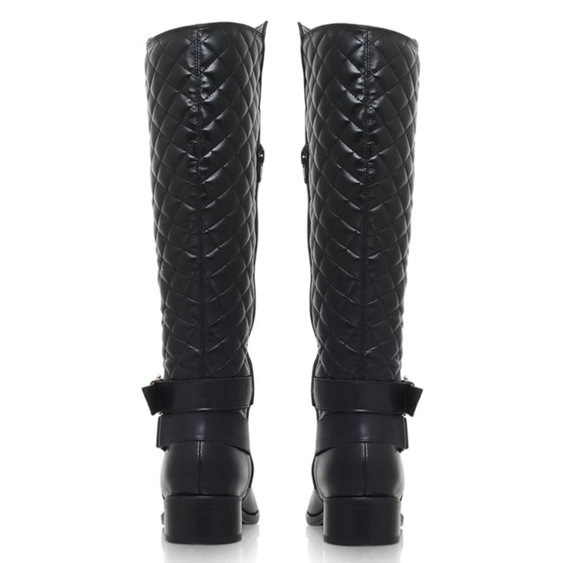 carvela polished flat knee boots