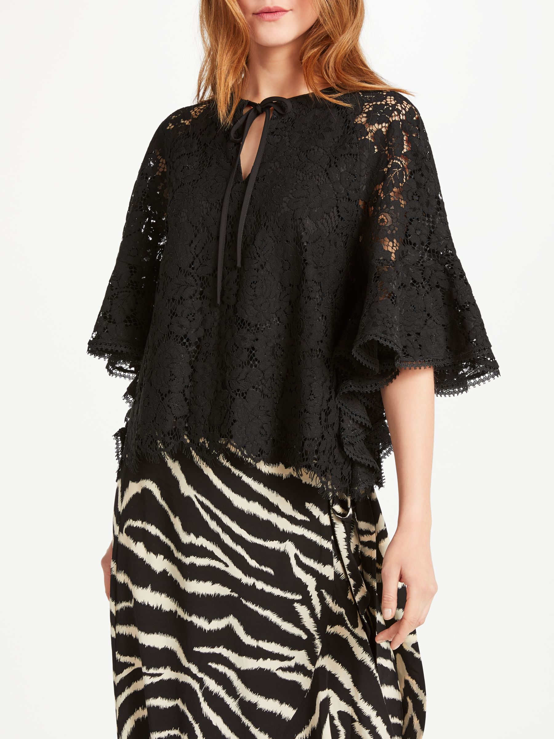 Somerset by Alice Temperley Tie Neck Lace Top