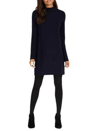 Phase Eight Filicia Fluted Sleeve Knit Dress, Navy