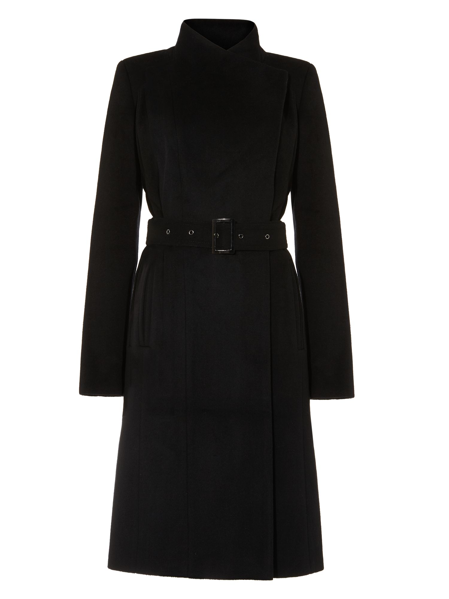 Phase Eight Darby Wrap Coat, Black at John Lewis & Partners
