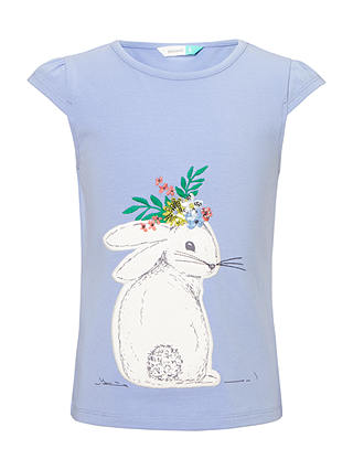 John Lewis & Partners Girls' Rabbit T-Shirt, Lilac