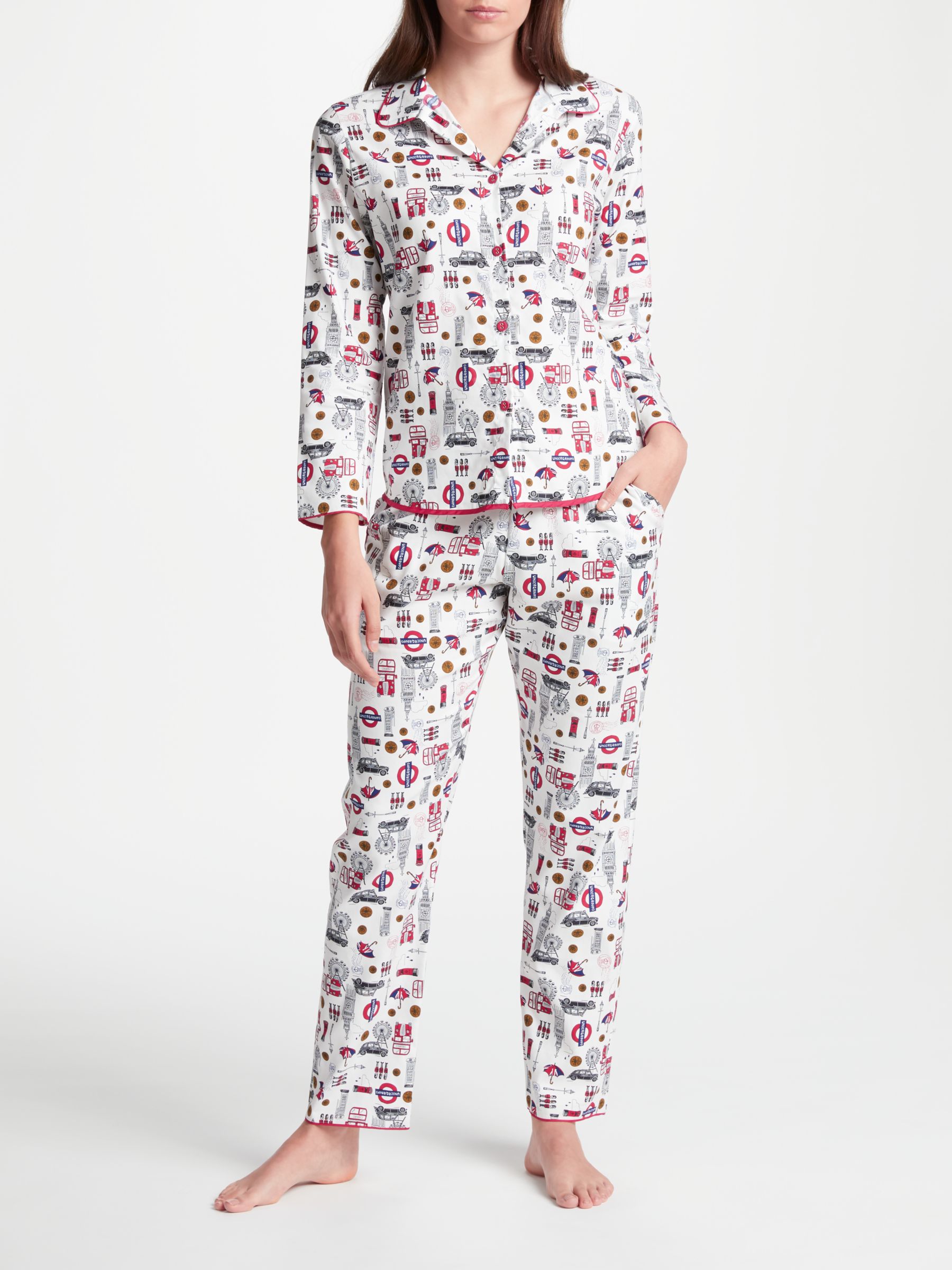 Cyberjammies 4259 Womens Belle White Mix Bauble Print Pyjama Pant