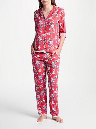 Cyberjammies Polly Floral Print Pyjama Set, Pink/Multi
