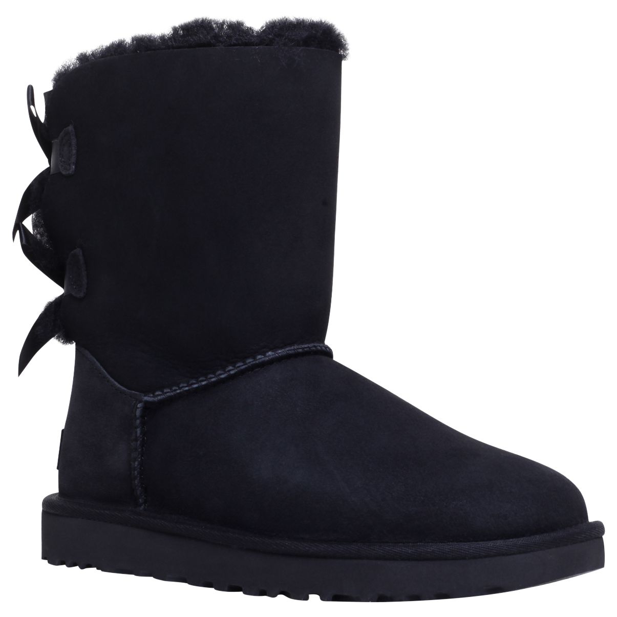 black ugg boots with ribbons