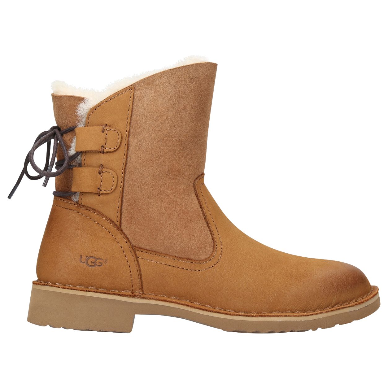 UGG Naiyah Lace Up Ankle Boots, Brown 