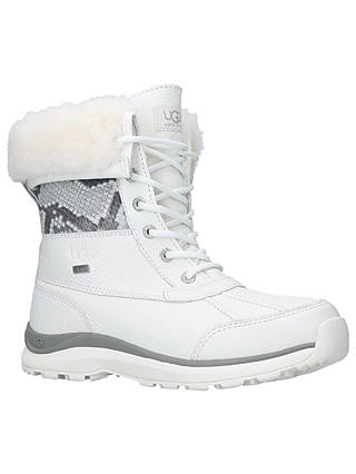 UGG Adirondack III Lace Up Snow Boots, White Leather