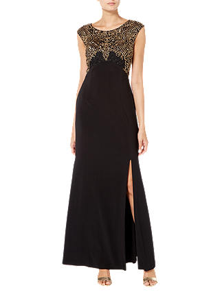 Raishma Embellished Maxi Gown, Black