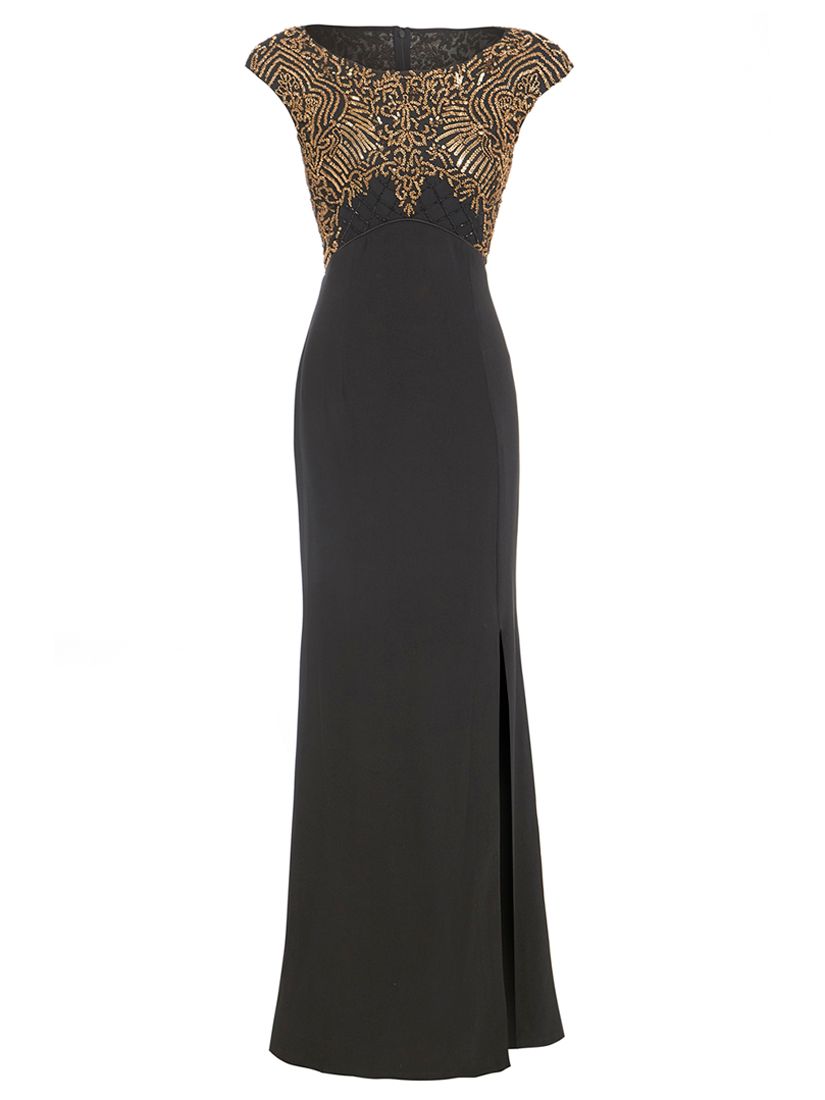 Raishma Embellished Maxi Gown, Black