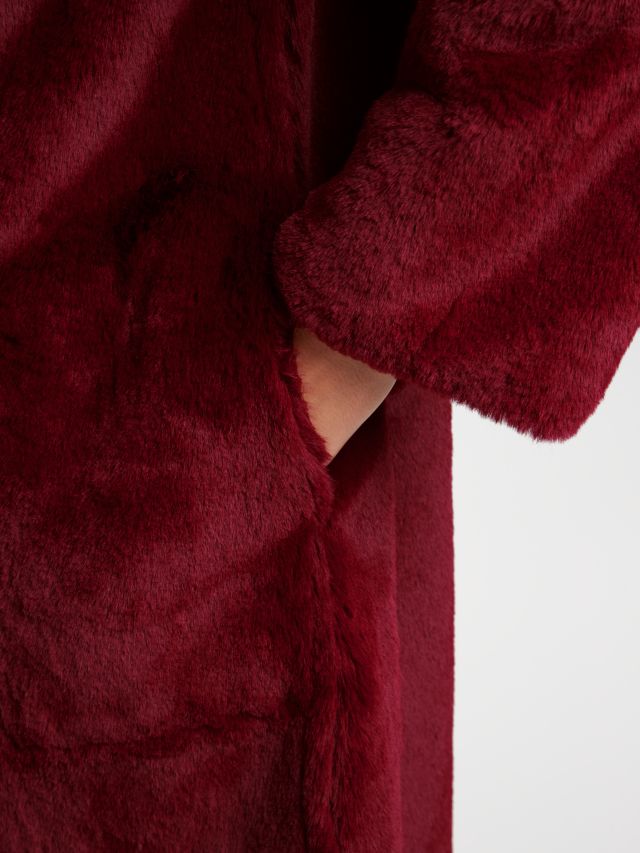 Velvet mina faux hot sale fur coat