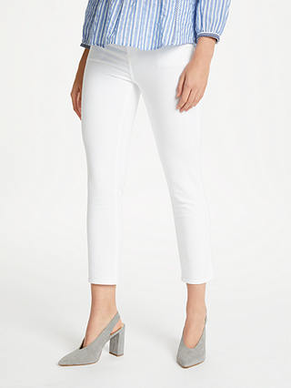 J Brand Ruby High Rise Cropped Jeans, Blanc