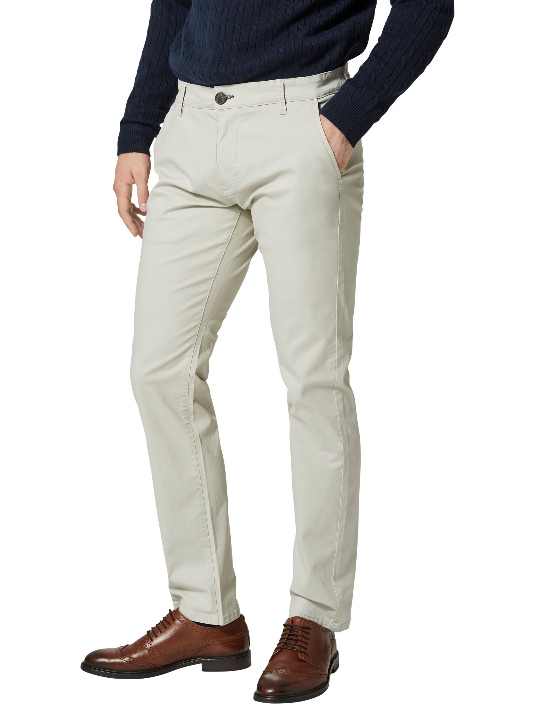 Selected Homme Three Paris Chinos at John Lewis & Partners