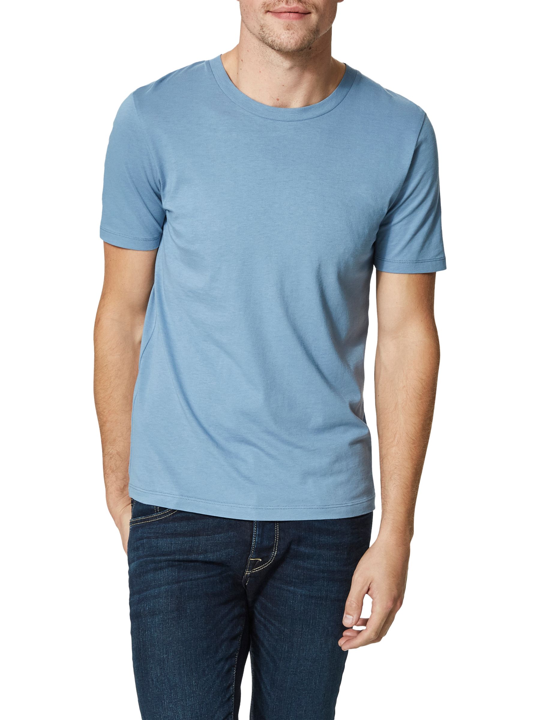 Selected Homme 'The Perfect Tee' Pima Cotton T-Shirt at John Lewis ...