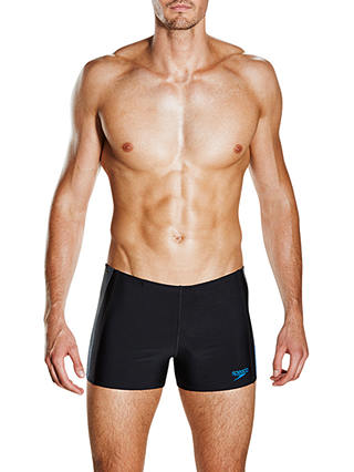 Speedo Placement Panel Aquashort Swim Shorts, Navy/Spearmint