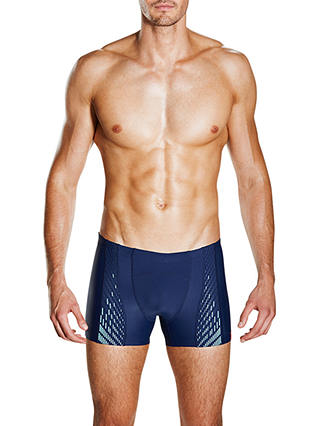 Speedo Fit Power Mesh Pro Aquashort Swim Shorts, Navy/Spearmint/Stellar