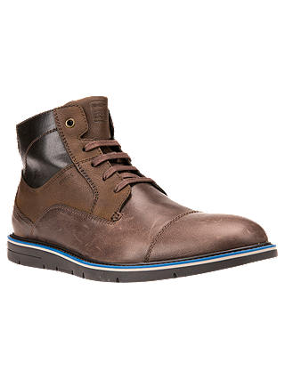 Geox Uvet Lace-Up Leather Boots, Multi Brown
