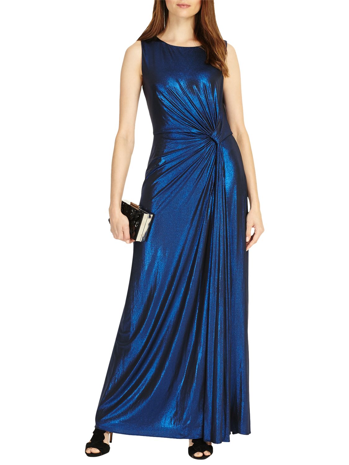 Phase Eight Caro Shimmer Full Length Dress, Cobalt