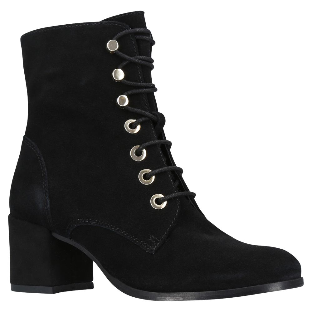 womens black suede lace up boots