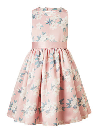 John Lewis Heirloom Collection Girls' Large Floral Print Dress, Rose