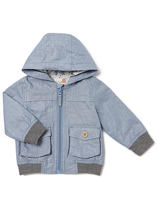 John Lewis & Partners Baby Hockney Chambray Jacket, Blue