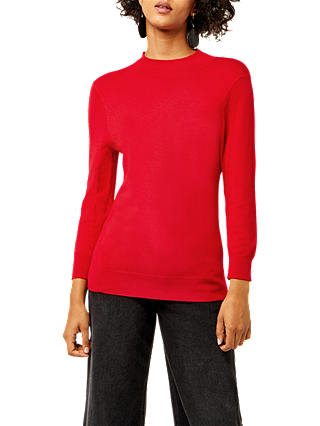Warehouse Funnel Neck Jumper, Bright Red